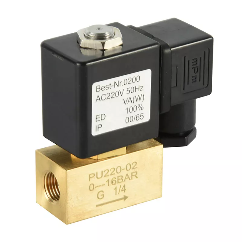 High pressure 2/2 Way Direct Acting Brass Magentic Valve for Water